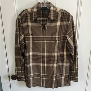 Ralph Lauren Brown Plaid Men's Shirt